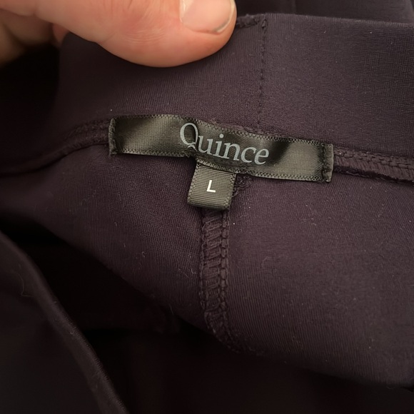 Quince Ultra Stretch Ponte Bootcut Pants in Navy, size Large - Picture 7 of 13